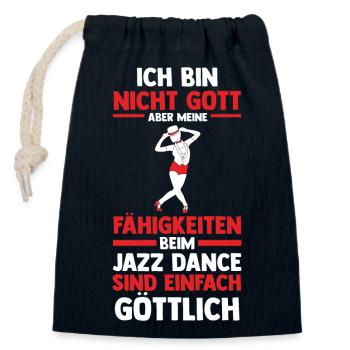 Jazz Tänzer - Verschließbarer Geschenkbeutel aus Baumwolle (14x20cm) - Navy - Vorne