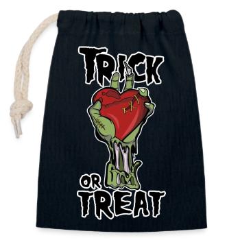 Trick or Treat // Halloween - Verschließbarer Geschenkbeutel aus Baumwolle (14x20cm) - Navy - Vorne