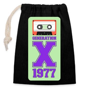 1977 Generation X New Wave - Closable cotton gift bag (14x20cm) - black - Front