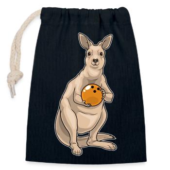 Känguru Bowling Bowlingkugel - Verschließbarer Geschenkbeutel aus Baumwolle (14x20cm) - Navy - Vorne