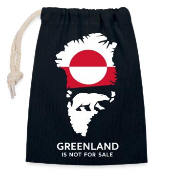 Grönland Polar Bär Flagge Arctic Nature Gift - Verschließbarer Geschenkbeutel aus Baumwolle (14x20cm) - Navy - Vorne
