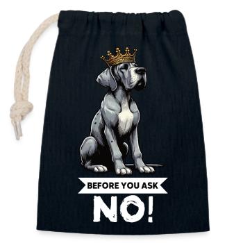 Before You Ask Great Dane Great Dane Owner - Closable cotton gift bag (14x20cm) - navy - Front
