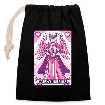 Walküre Mama Wikinger-Karte - Verschließbarer Geschenkbeutel aus Baumwolle (14x20cm) - Schwarz - Vorne