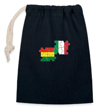 Bolivien Italien Flagge Bolivianer - Verschließbarer Geschenkbeutel aus Baumwolle (14x20cm) - Navy - Vorne
