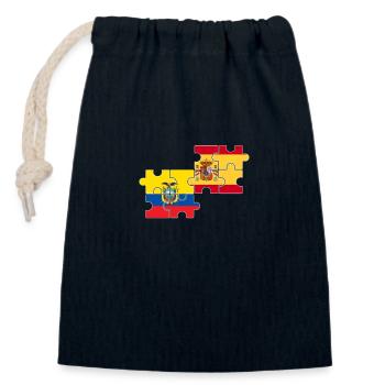 Ecuador Spanien Flagge Spanier Ecuadorianer - Verschließbarer Geschenkbeutel aus Baumwolle (14x20cm) - Navy - Vorne