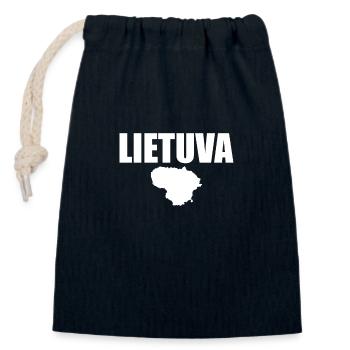 Lietuva Karte Litauen Litauische Litauer - Verschließbarer Geschenkbeutel aus Baumwolle (14x20cm) - Navy - Vorne