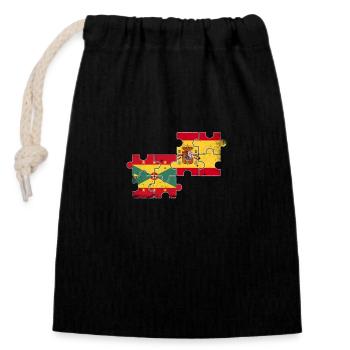 Grenada Spain Vintage Flag Spanish Grenader - Closable cotton gift bag (14x20cm) - black - Front