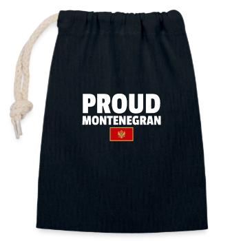 Proud Montenegran Montenegro Flagge Montenegriner - Verschließbarer Geschenkbeutel aus Baumwolle (14x20cm) - Navy - Vorne