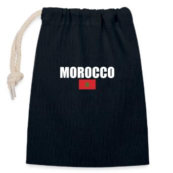 Marokko Marokkanische Flagge Marokkaner - Verschließbarer Geschenkbeutel aus Baumwolle (14x20cm) - Navy - Vorne