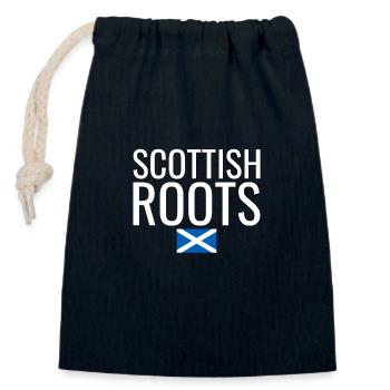 Scottish Roots Scotland Scottish Flag - Closable cotton gift bag (14x20cm) - navy - Front