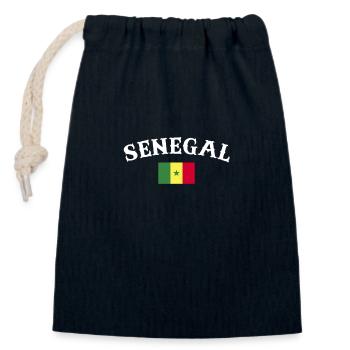 Senegal Senegalesische Flagge Senegalese - Verschließbarer Geschenkbeutel aus Baumwolle (14x20cm) - Navy - Vorne
