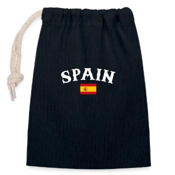 Spain Spanien Spanische Flagge Spanier - Verschließbarer Geschenkbeutel aus Baumwolle (14x20cm) - Navy - Vorne