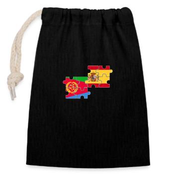 Eritrea Spanien Flagge Spanisch Eritreer - Verschließbarer Geschenkbeutel aus Baumwolle (14x20cm) - Schwarz - Vorne