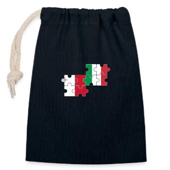 Malta Italien Flagge Italienisch Maltesisch - Verschließbarer Geschenkbeutel aus Baumwolle (14x20cm) - Navy - Vorne