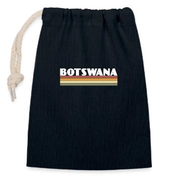 Botswana Botsuana Botsuanische Retro Botsuaner - Verschließbarer Geschenkbeutel aus Baumwolle (14x20cm) - Navy - Vorne