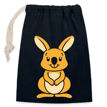 wallaby - Sac cadeau en coton avec cordon (14 x 20 cm) - bleu marine - Devant