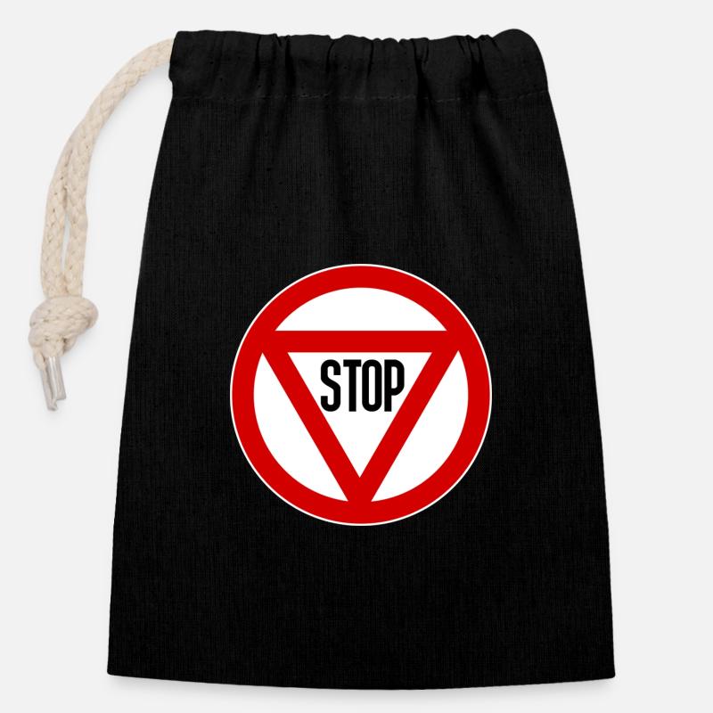 Fig-_50_-_Arresto_all-incrocio_-_1959 - Closable cotton gift bag (14x20cm) - black