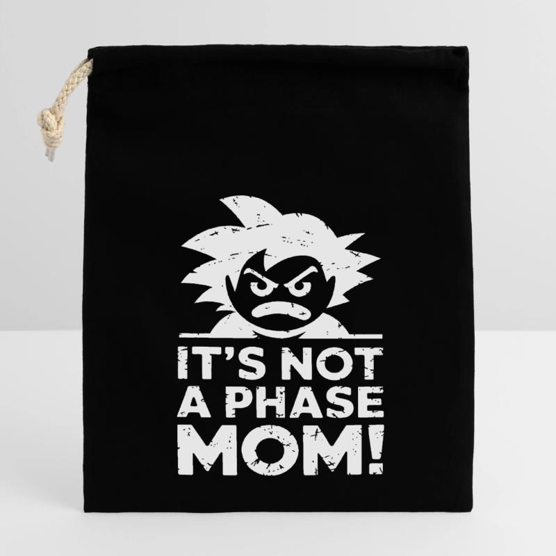 Ce n’est pas une phase maman ! Emo Goth Alternative Sac cadeau en coton avec cordon (14 x 20 cm)