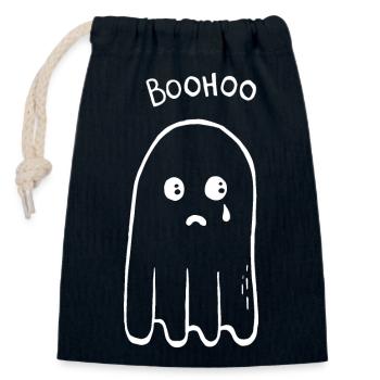 Boohoo Ghost (Weiß) - Verschließbarer Geschenkbeutel aus Baumwolle (14x20cm) - Navy - Vorne