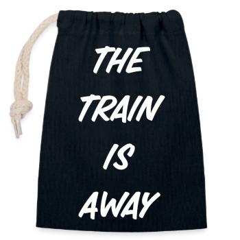 The train is away - Verschließbarer Geschenkbeutel aus Baumwolle (14x20cm) - Navy - Vorne