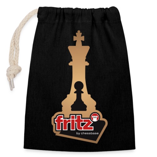 Fritz 19 Chess King and Pawn - Closable cotton gift bag (14x20cm)