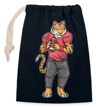 Sports de football américain des Tigers - Sac cadeau en coton avec cordon (14 x 20 cm) - bleu marine - Devant