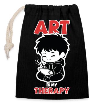 Professional Cloud Tester Manga Zen - Sac cadeau en coton avec cordon (14 x 20 cm) - noir - Devant