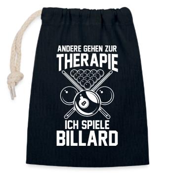 Snooker Billardtisch Billiard Billard - Verschließbarer Geschenkbeutel aus Baumwolle (14x20cm) - Navy - Vorne