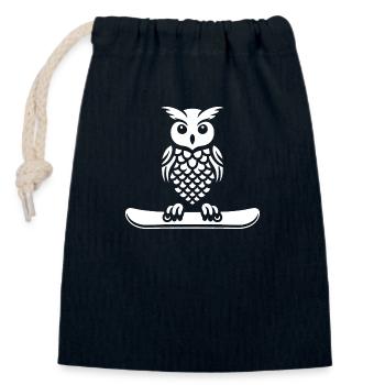 Minimalist Design: - Closable cotton gift bag (14x20cm) - navy - Front