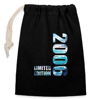 2006 Idée d’anniversaire de T-shirt en édition limitée - Sac cadeau en coton avec cordon (14 x 20 cm) - noir - Devant