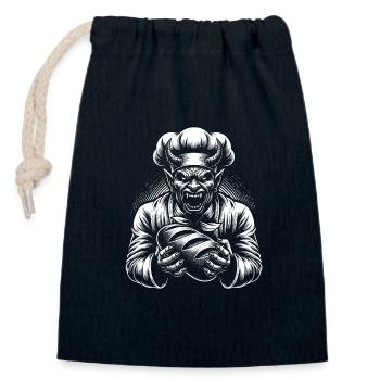 The Devil as Baker - Devil's Baker - Closable cotton gift bag (14x20cm) - navy - Front