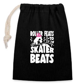 Roller Skating Feats To Skater Beats Gifts - Verschließbarer Geschenkbeutel aus Baumwolle (14x20cm) - Schwarz - Vorne