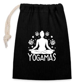 Pilates Enthusiasts Yogamas Pilates - Verschließbarer Geschenkbeutel aus Baumwolle (14x20cm) - Schwarz - Vorne