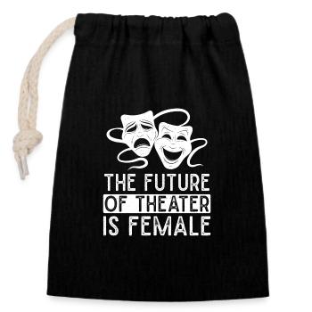 Théâtre Le futur acteur Comédie musicale Cadeau - Sac cadeau en coton avec cordon (14 x 20 cm) - noir - Devant