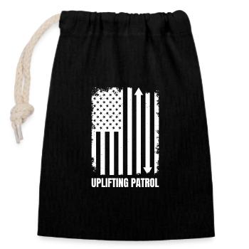 Elevator Inspector Uplifting Patrol Engineer USA - Closable cotton gift bag (14x20cm) - black - Front
