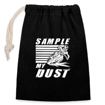 Dirtbike Rider Sample My Dust MX Motocross - Closable cotton gift bag (14x20cm) - black - Front