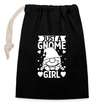 Costume de Gnome Hommes Juste Un Gnome Fille Gnome - Sac cadeau en coton avec cordon (14 x 20 cm) - noir - Devant