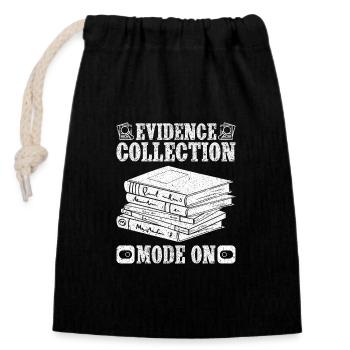 Mode de preuve d’analyste médico-légal sur le laboratoire de criminalité de l’escouade - Sac cadeau en coton avec cordon (14 x 20 cm) - noir - Devant