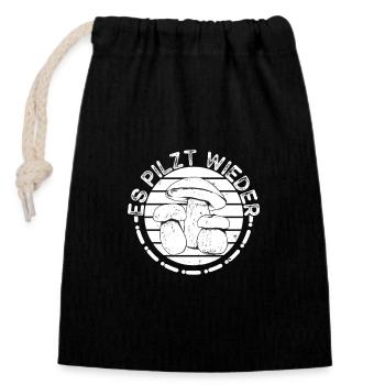 Morel mushrooms It fungus again mushroom hunter - Closable cotton gift bag (14x20cm) - black - Front