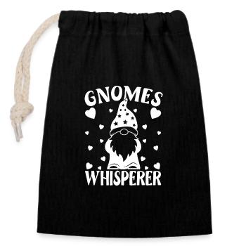 Gnome Costume Hommes Gnomes Whisperer - Sac cadeau en coton avec cordon (14 x 20 cm) - noir - Devant