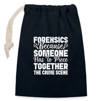 Forensic Analyst Piece Together The Crime Scene - Verschließbarer Geschenkbeutel aus Baumwolle (14x20cm) - Navy - Vorne