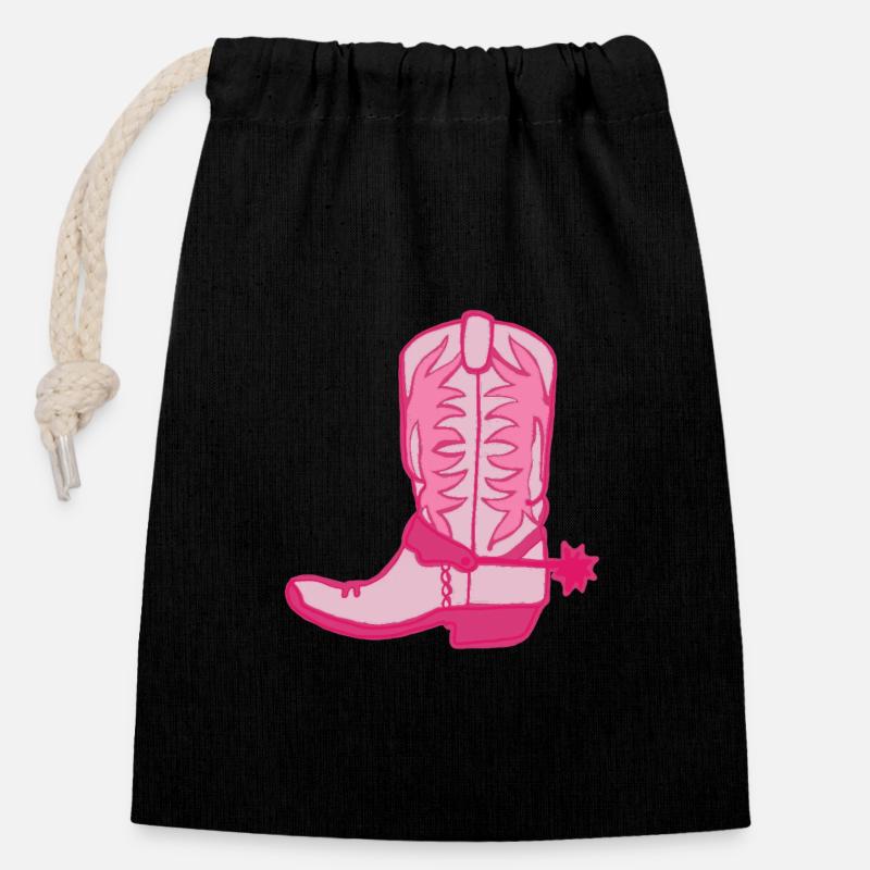 Botte 2 - Sac cadeau en coton avec cordon (14 x 20 cm) - noir