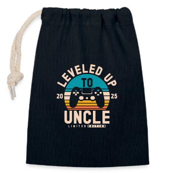 Ascended to Uncle 2025 - Closable cotton gift bag (14x20cm) - navy - Front