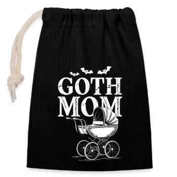 Goth Mom! Alt Aesthetic Goth Mommy Emo - Closable cotton gift bag (14x20cm) - black - Front