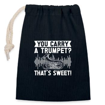 Baritone Player You Carry A Trumpet Euphonium - Closable cotton gift bag (14x20cm) - navy - Front