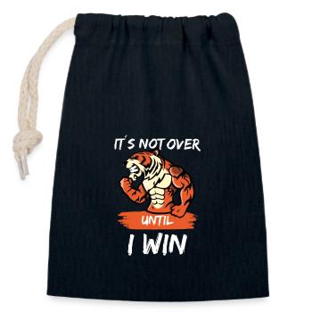 Positive Energy Attitude to Life Challenge - Closable cotton gift bag (14x20cm) - navy - Front