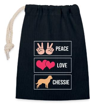 Retriever de la baie de Chesapeake - Sac cadeau en coton avec cordon (14 x 20 cm) - bleu marine - Devant