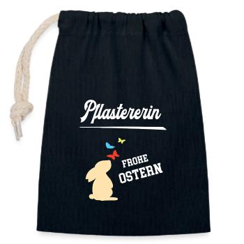 Pflastererin Ostern Handwerkerin Oster Outfit - Verschließbarer Geschenkbeutel aus Baumwolle (14x20cm) - Navy - Vorne