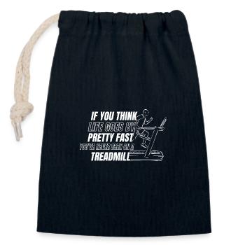 Marathon Pretty Fast Never Been Treadmill Running - Verschließbarer Geschenkbeutel aus Baumwolle (14x20cm) - Navy - Vorne