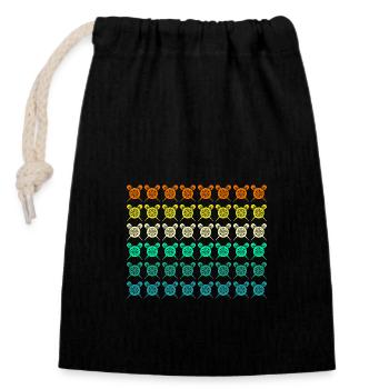 Joueur de fléchettes Fléchettes - Sac cadeau en coton avec cordon (14 x 20 cm) - noir - Devant